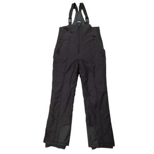 Sport Essentials Mens Large Black Insulated Snow Bib Overalls Ski Pants Winter